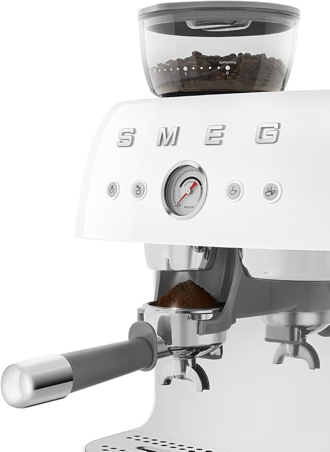 Smeg Semi-Automatic Espresso Machine (White)