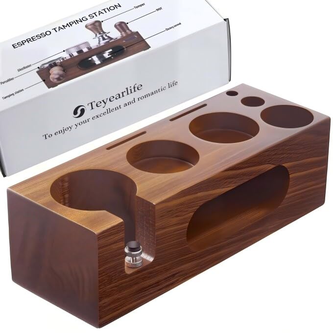 Teyearlife espresso tamping station called Coffee Tamper Station Fit 51 to 54mm Espresso