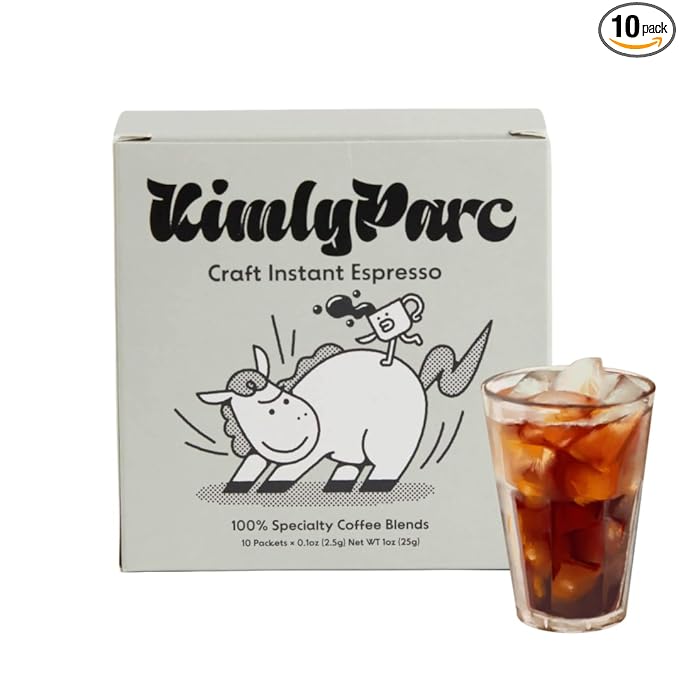KimlyParc Craft Instant Espresso 100% Specialty Beans Medium Dark Roast Enjoy Hot or Cold 10 Servings | Instant Coffee