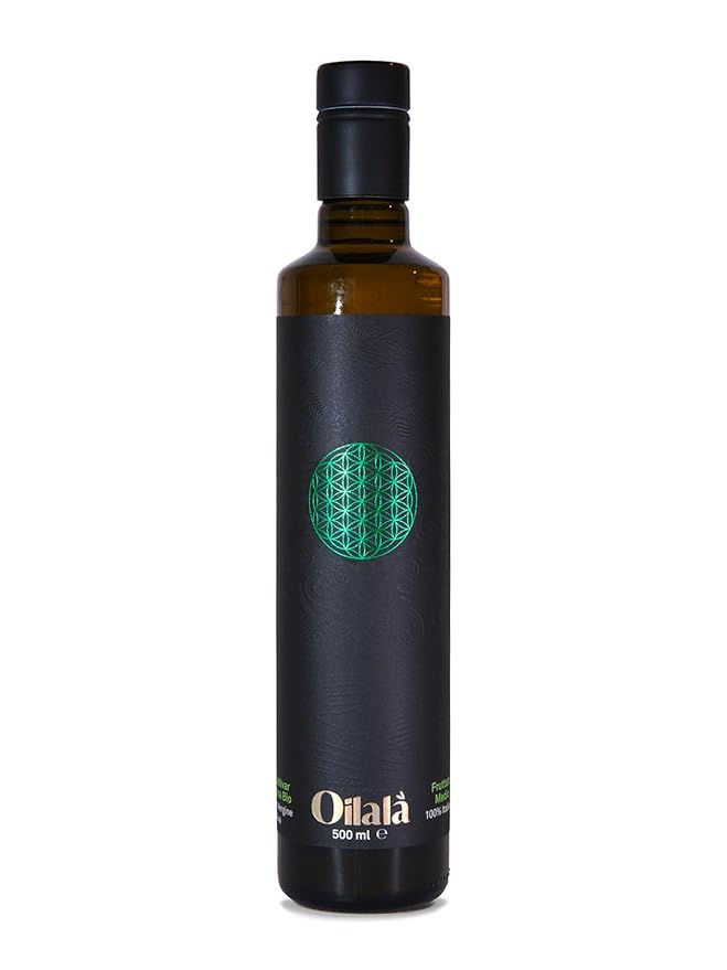 Oilala Extra Virgin Olive Oil, Robust Flavor, Polyphenol Rich, filtered,Italian, From Select Olives, Puglia, Italy, 2024/25 Harvest, 500ml (16.9 FL Oz) (Peranzanna)