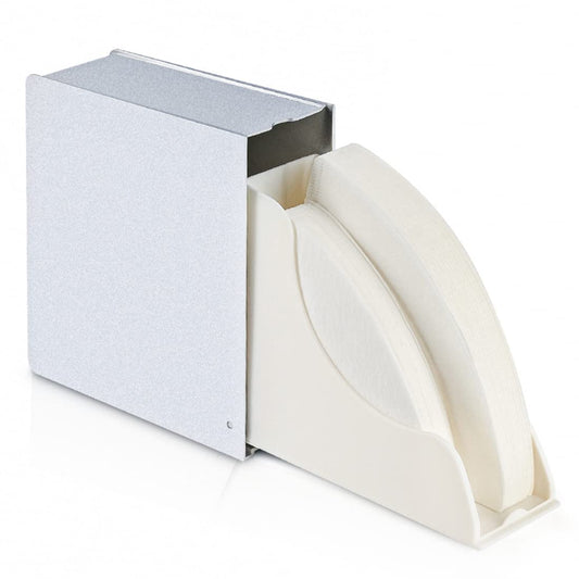 Cone Coffee Filter Holder Storage - Frosted Silver Pour Over Coffee Paper Filter Holders Container