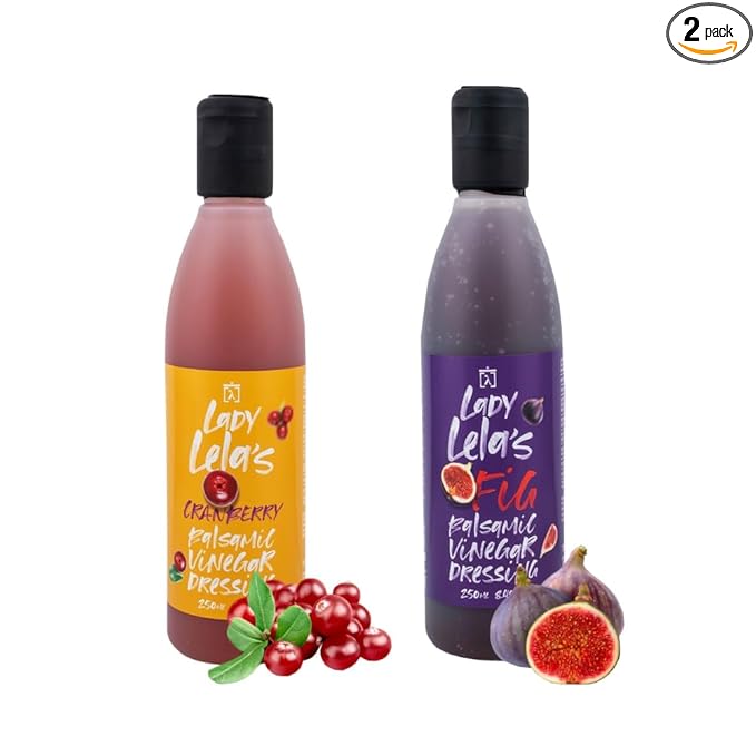 Greek Balsamic Vinegar & Glaze - 2x 8.45oz | Balsamic Vinaigrette Dressing, Balsamic Glaze Drizzle, Salad Dressing | Vegan, Organic-Style, Gluten-Free Greek Dressing - 500ml