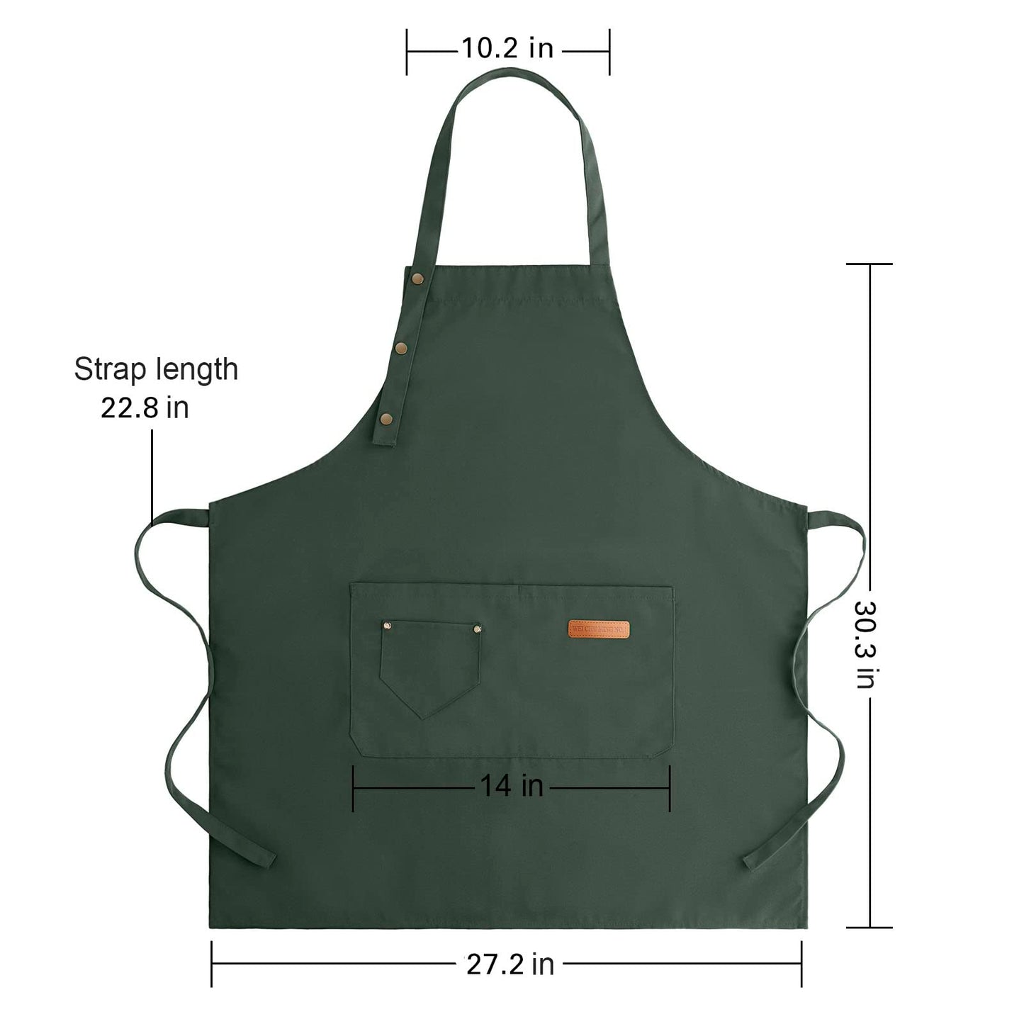 LOYGLIF Apron for Men Women with Adjustable Straps and Large Pockets, Canvas Cotton Cooking Kitchen