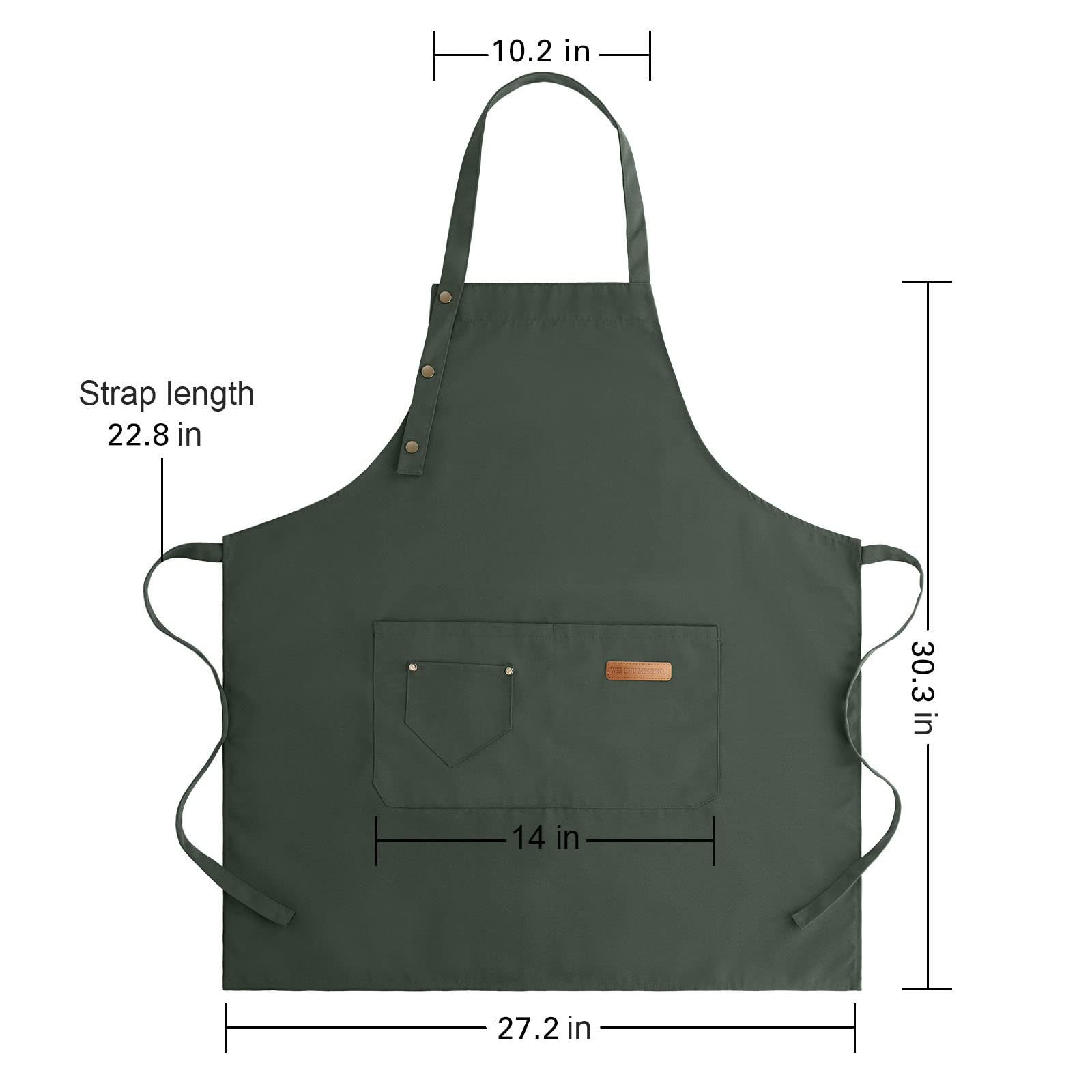LOYGLIF Apron for Men Women with Adjustable Straps and Large Pockets, Canvas Cotton Cooking Kitchen