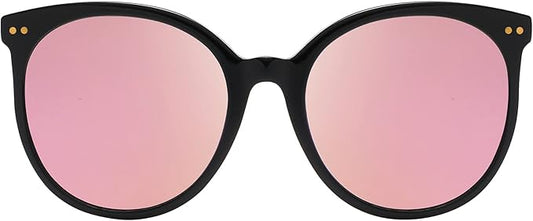 DUCO Oversized Polarized Sunglasses Womens Trendy Mirrored Shades Retro Round Vintage Light Weight UV400 Sun Glasses W016