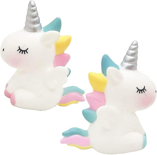 Unicorn Cake Decorations - 2 Pc Set with Unicorn Cake Toppers, Angel Wings & Cupcake Toppers - Perfect for Kids Birthday Parties, Baby Showers & Weddings - Blue & Pink