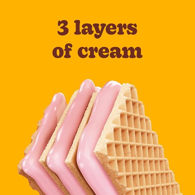Bauducco Wafer Cookies, Strawberry, 9.0 oz (Pack of 2) - Crispy Triple-Layered Wafers with Rich Chocolate Cream Filling - Indulgent Sweet Snack - No Artificial Flavors - Family Pack Dessert.
