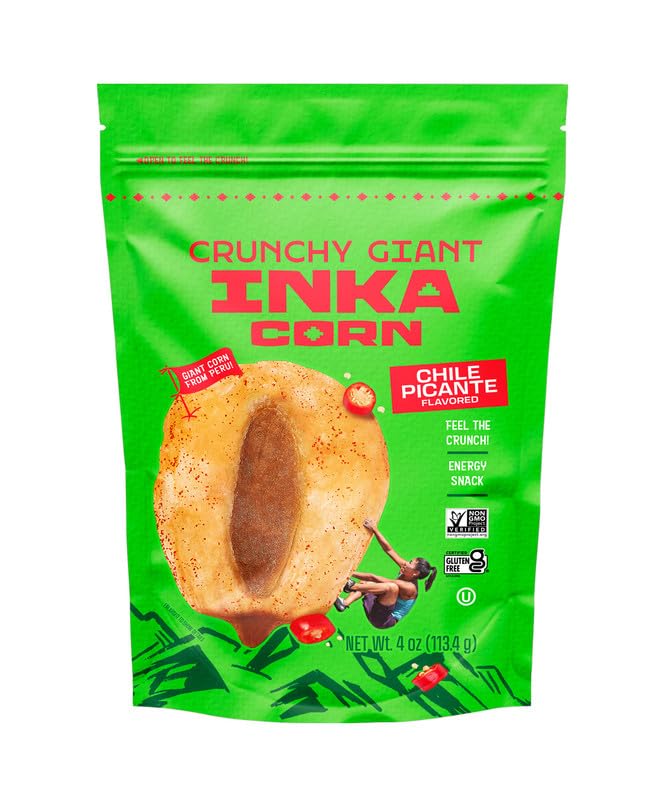 Inka Corn Giant Corn Chile Picante Doy Pack, 4 Ounce (Pack of 3)