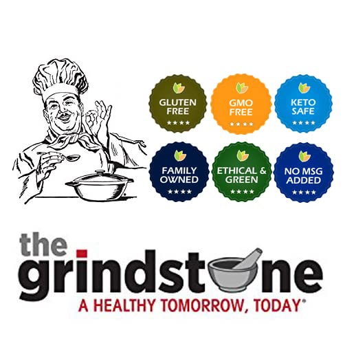The Grindstone, Roasted vegetable seasoning and spice mix, Hand blended rubs and spices for roasting, baking, bbq, 2.8 oz. Glass Jar with Sifter, Pack of 2