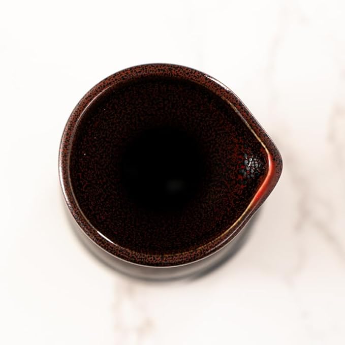 Urban Tokyo Tokkuri Porcelain Sake Bottle Server 10 fl oz Hot or Cold Sake Home or Restaurant Supply Use Reactive Glazed Ceramic (Black Red)