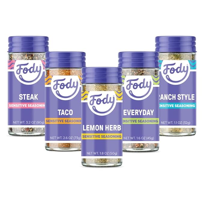 Fody Foods Variety Seasoning Pack, Pack of 5, Garlic and Onion Free, Low FODMAP Certified, Gut & IBS Friendly, Vegan, Non-GMO, Gluten Free, Keto Friendly