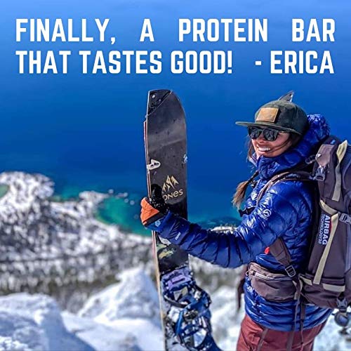 Tahoe Trail Bar, Plant-Based Natural Energy Bar (2.22 Ounce Protein Bar, 12 Count) High Protein Non-GMO, Gluten-Free, Vegan Healthy Snacks - Peanut Butter Chocolate