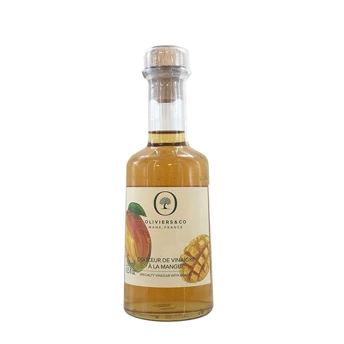 Mango Vinegar by Oliviers&Co | Sweet & Fruity Gourmet Vinegar from Italy | Ideal for Salad Dressing, Glazes, Cocktails & More | 8.5 fl oz