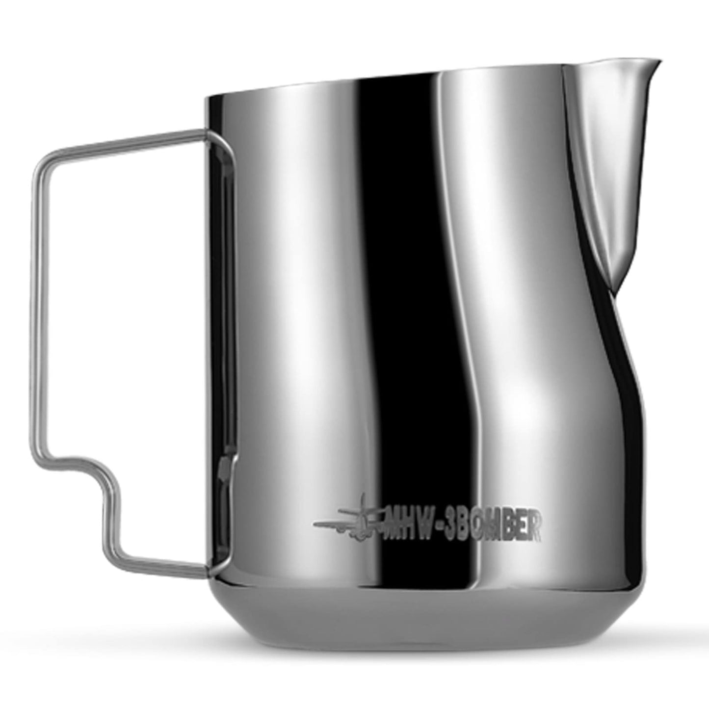 MHW-3BOMBER Milk Frothing Pitcher 12oz/350ml Milk Frother Cup Espresso Steaming Pitcher Stainless