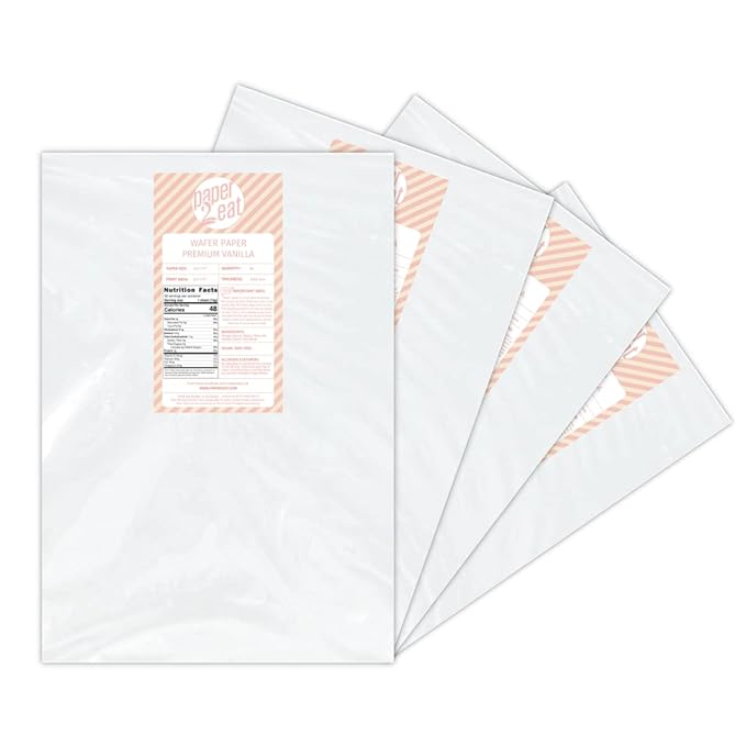 Printable Edible Wafer Paper Sheets from paper2eat (0.60 mm - 200 sheets/Vanilla)