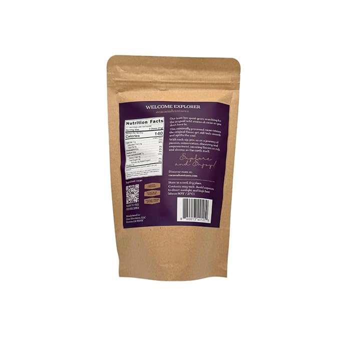 Cacao Adventures Ceremonial Cacao | Sacred Valley Peru 100% Pure Raw Cacao |Dairy Free & Vegan | Unsweetened | Ethically sourced and sustainably grown | Cacao Ceremony | Cusco Chuncho, 8 oz