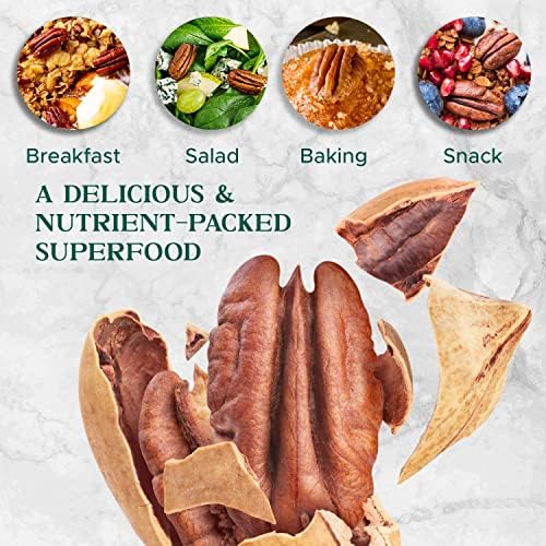 Premium Raw Pecan Halves 32oz (2 lb) | American-Grown, Non-GMO | Batch Tested Gluten & Peanut Free | No PPO or Preservatives | Rich Flavor for Snacking & Cooking
