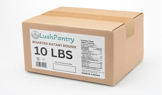 Lushpantry Kataifi Dough, Dried and Chopped for Dubai Chocolate, Kunafa & Baklava, Kataifi Shredded Fillo Dough 500 gr/ 1.1 lb (10 lbs, Roasted Kataifi)