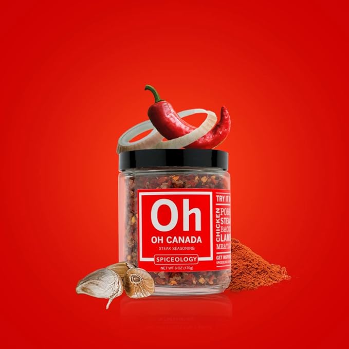 Spiceology - Oh Canada Steak Seasoning - All-Purpose BBQ Rubs, Spice Blends and Seasonings - Use on: Beef, Chicken, Pork, Steak, Bacon, Lamb, Burgers, and Meatloaf - 6 oz