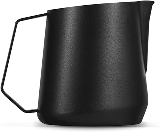 MHW-3BOMBER Milk Frothing Pitcher - 20oz/600ml Milk Frother Cup with U-Shaped Spout - SUS 304 Steaming Pitcher - Cappuccino Latte Art Cup for Barista - Quadrilateral Body - P5184-OS