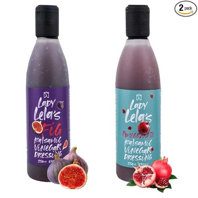 Greek Balsamic Vinegar & Glaze - 2x 8.45oz | Balsamic Vinaigrette Dressing, Fig Glaze Drizzle, Salad Dressing | Vegan, Organic-Style, Gluten-Free Greek Dressing - 500ml