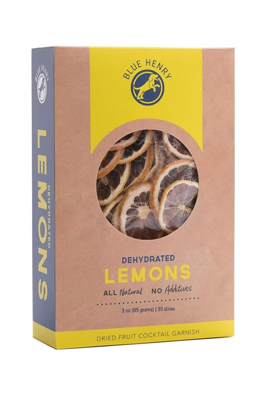BlueHenry Dehydrated Lemon Wheels - 3 oz - 30+ slices - Natural Fruit