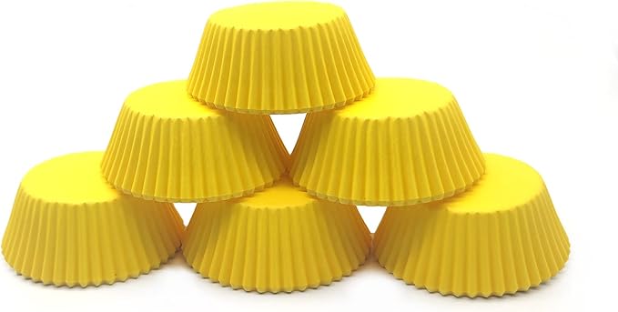 Standard Baking Cups, Classic Yellow Greaseproof Festive Cupcake Liners, 150-Count
