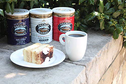 French Market Coffee & Chicory Decaffeinated Medium-Dark Roast Ground Coffee, 12oz Can (Pack of 3)