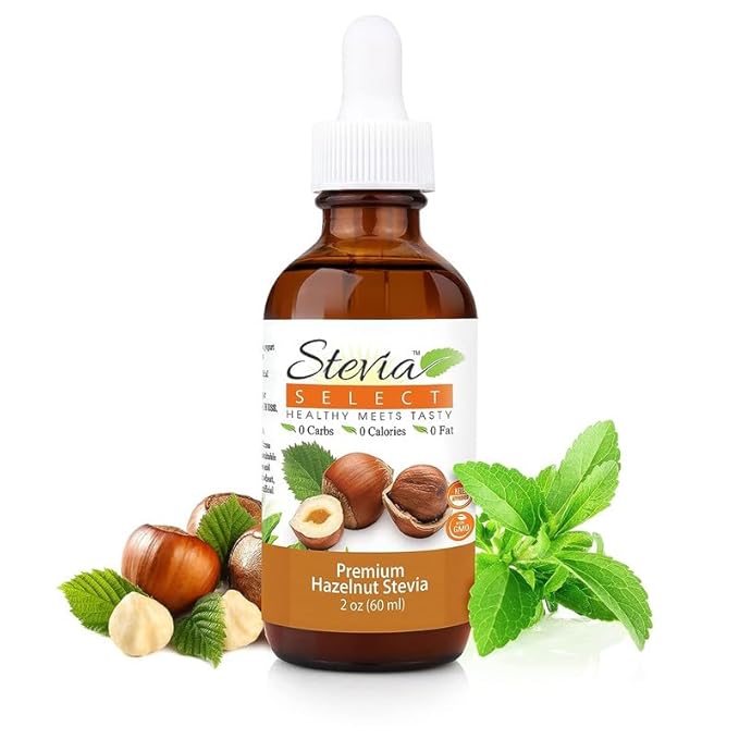 Stevia Select Hazelnut Flavored Liquid Stevia ??Zero Calorie Coffee, Tea, Drink & Baking Sweetener, All-Natural, No Erythritol, Keto-Friendly Sugar Alternative, 300 Servings ??2 Oz (1 Pack)