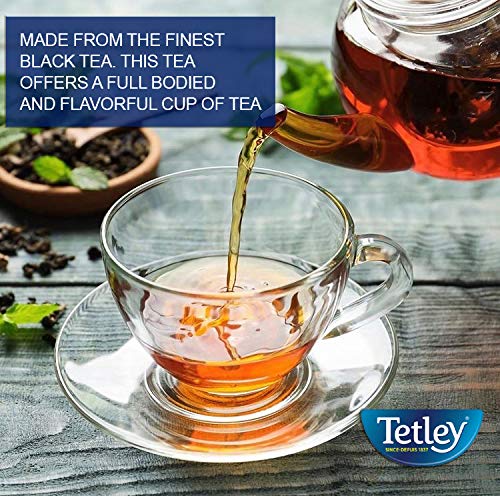 Tetley Classic Blend Decaf Premium Black Tea, Decaffinated Tea, Rainforest Alliance Certified, 72 Tea Bags (Pack of 12)