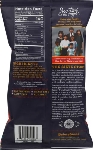 Siete Family Foods Fuego Potato Chips, 5.5 oz Bag (Pack of 3)