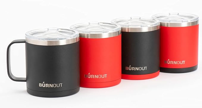 BurnOut 2.0 Instant Drinkability Temperature Control Mug (14 oz Red)