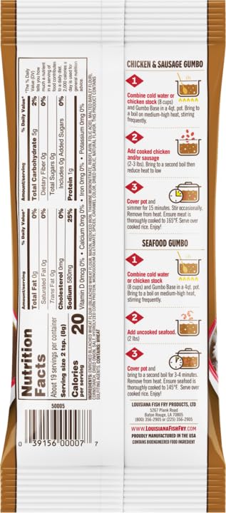 Louisiana Gumbo Base 5 oz. (Pack of 24) - Authentic Cajun Flavor for Delicious Gumbo - Just Add Your Choice of Meat and or Seafood Over Rice - By Louisiana Fish Fry