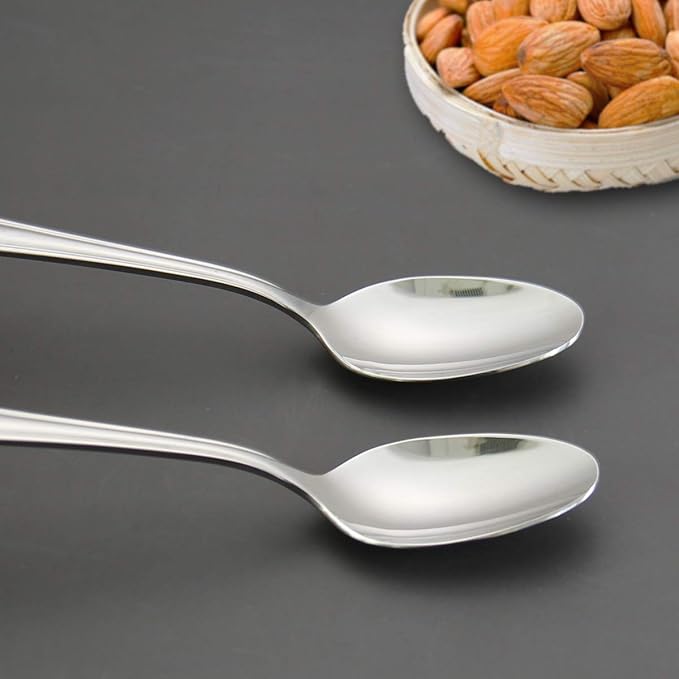 Teaspoons Stainless Steel 18/0 Tea Spoons 6 Pcs, 6.29 Inches For Home, Kitchen Restaurant, Slilver