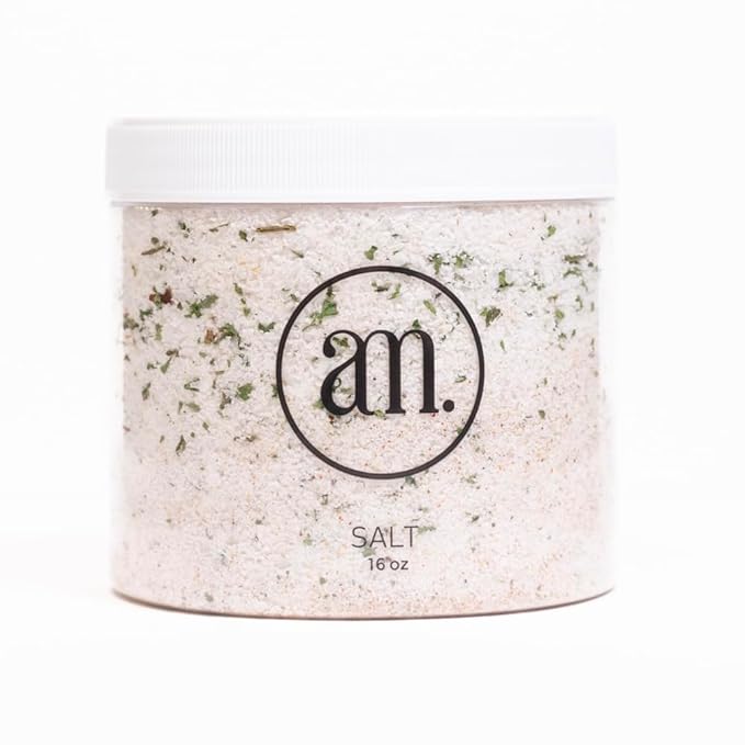 AM SIGNATURE SALT | Universal Cooking Signature Salt | All-Natural Seasoned Salt Blend of Gourmet Flake Kosher Salt, Herbs, Spices | 16oz | Created by Chef Marco and Aubrey Niccoli