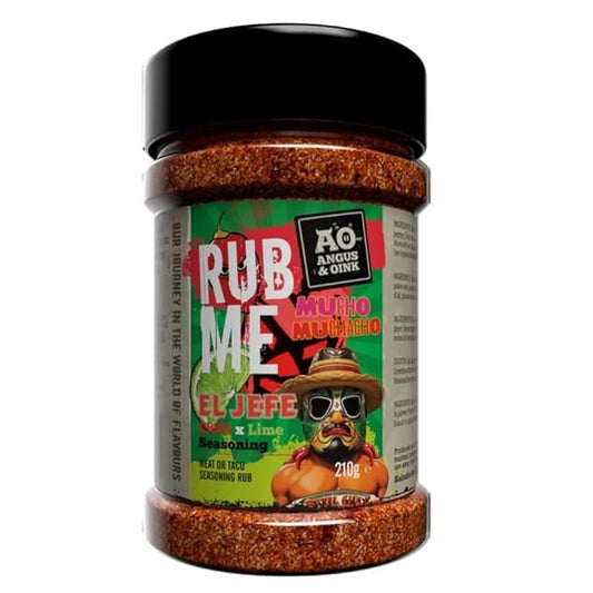Angus & Oink | El Jefe Chilli x Lime Seasoning | Mexican Street Flavour | Perfect for Tacos, Nachos & Burritos | Gluten-Free | 210g