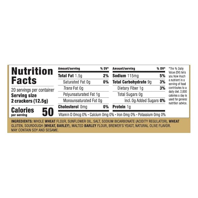 Only Kosher Candy Simply Saltines Whole Wheat Crackers, Crunchy Oven Baked Kosher Parve Non-GMO, No Artificial Flavor and Color Contain 8 Stay Fresh Packs, Pack of 3