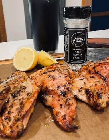 Livia's Salt Pepper Garlic (SPG) Seasoning | Unlocks & Elevates Flavors of Steak, & Chicken | Kosher, Gluten-Free & MSG-Free | Perfect Grilling, BBQ | Party Favors & Gift Baskets, 12, 3-Oz Bottles