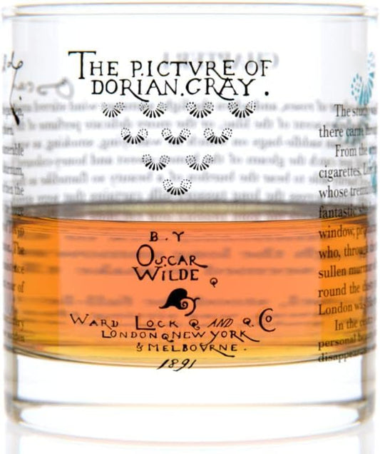 Well Told Classic Literature Rocks Glass - The Picture of Dorian Gray by Oscar Wilde - Old Fashioned Whiskey Glass Gift for Book Lovers (11 oz)
