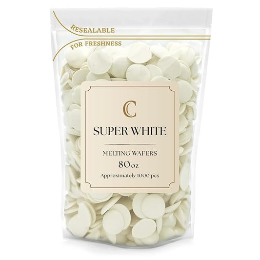 KIDU Chocolate Melting Wafers Bulk Bag Perfect For Dipping, Deserts, Baking And More (5 Pound, Super White New)