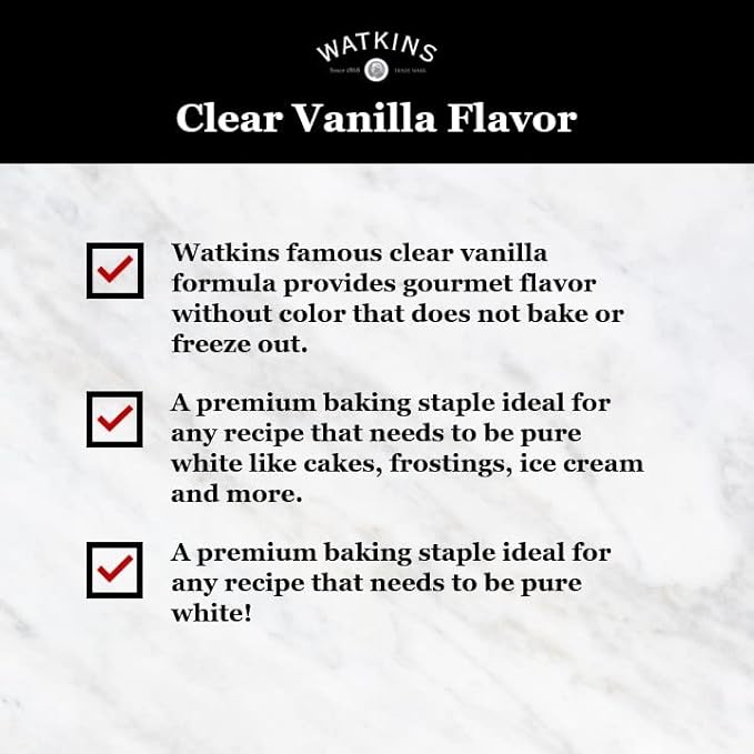 Watkins Clear Vanilla Flavor, 1 Gallon Bottle, 1 Count