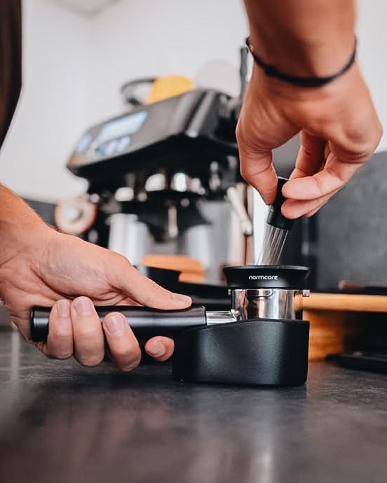 Normcore Portafilter Holder, Portafilter Tamping Station, 304 Stainless Steel With Silicon Espresso