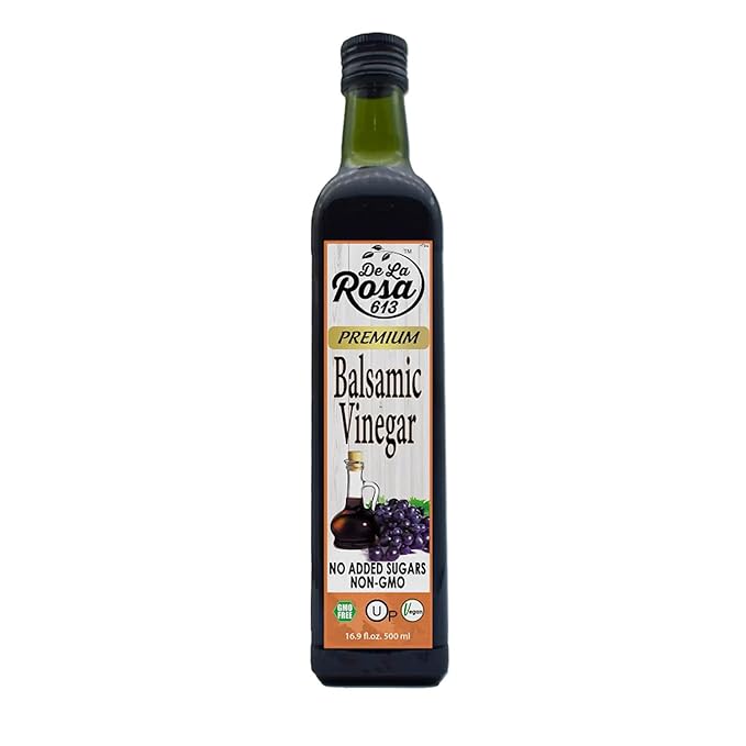 De La Rosa Premium Balsamic Vinegar, Kosher for Passover, Vegan & Gluten Free, Balsamic Vinegar Dressing for Salads and Marinades, 16.9 oz (Pack of 1)
