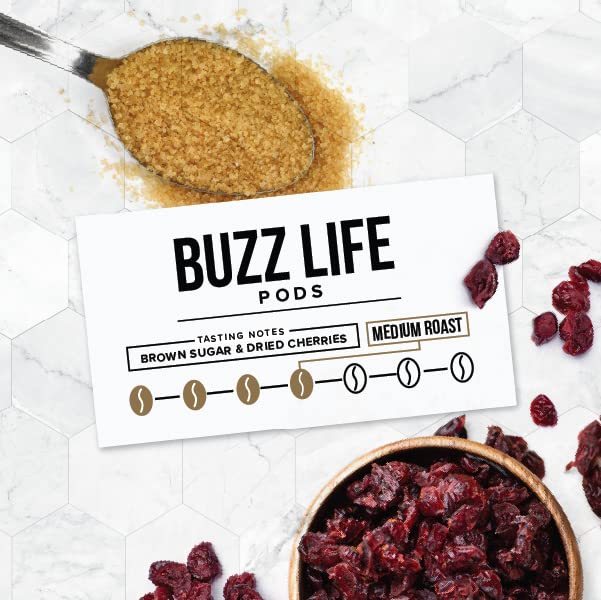 Better Buzz Life Blend (Buzz Life) Single Serve Coffee Pods Medium Roast, 12 Count (Pack of 1), Small Batch Roasted Arabica Coffee Beans, K-Cup Compatible