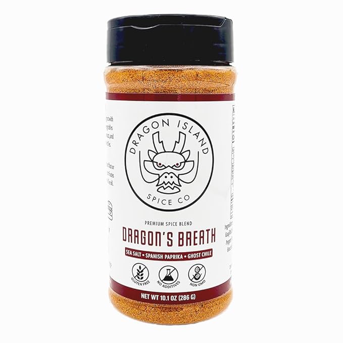 Dragon Island Spice - Dragon's Breath Seasoning | Spicy All Purpose Seasoning - Ghost Chile Spice Blend, Chicken Rub