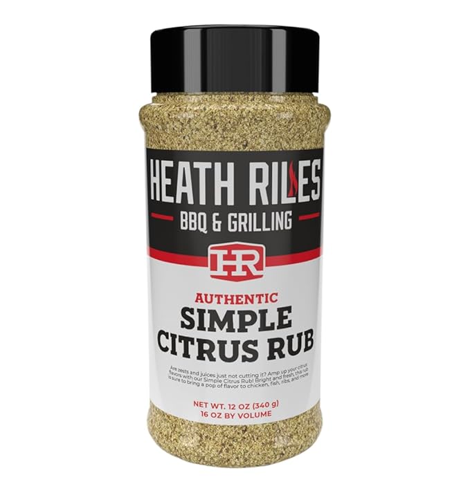 Heath Riles BBQ Rub - Simple Citrus Seasoning, Champion Pitmaster Recipe, Legendary Rubs For Smoking & Grilling, 70+ BBQ Championships, 12 oz.