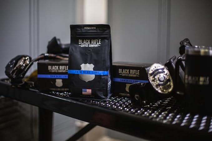 Black Rifle Coffee Company Medium Roast K Cups - Single Serve K Cups Coffee Pods - Kcup Pods Compatible with Keurig 1.0 & 2.0 - Made from Pure Arabica Beans (Thin Blue Line, 12 Count)