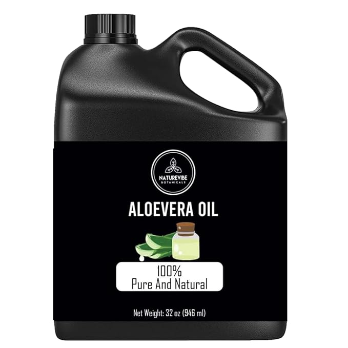 Naturevibe Botanicals Aloevera Oil 32 Ounces | 100% Pure and Natural | Great for Skin Care and Hair