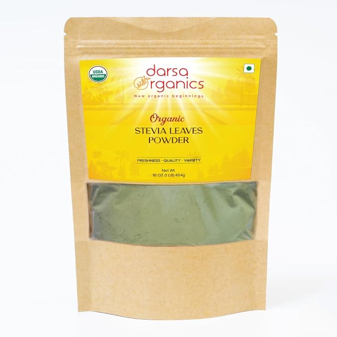 Stevia Powder 16 oz - Premium Grade USDA Organic Certified Plant Based Stevia Extract Powder for Cooking & Baking, Pure Natural Sweetener, Zero Calorie Sugar Substitute, Non-GMO, Gluten-Free, Vegan, No Erythritol or Additives