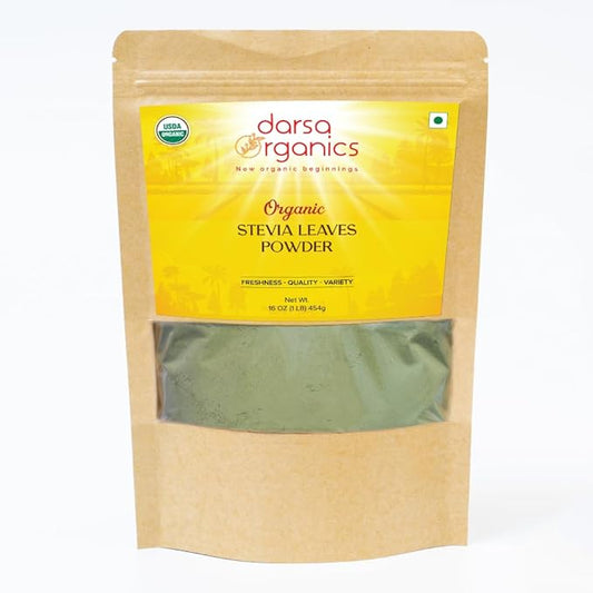 Stevia Powder 16 oz - Premium Grade USDA Organic Certified Plant Based Stevia Extract Powder for Cooking & Baking, Pure Natural Sweetener, Zero Calorie Sugar Substitute, Non-GMO, Gluten-Free, Vegan, No Erythritol or Additives